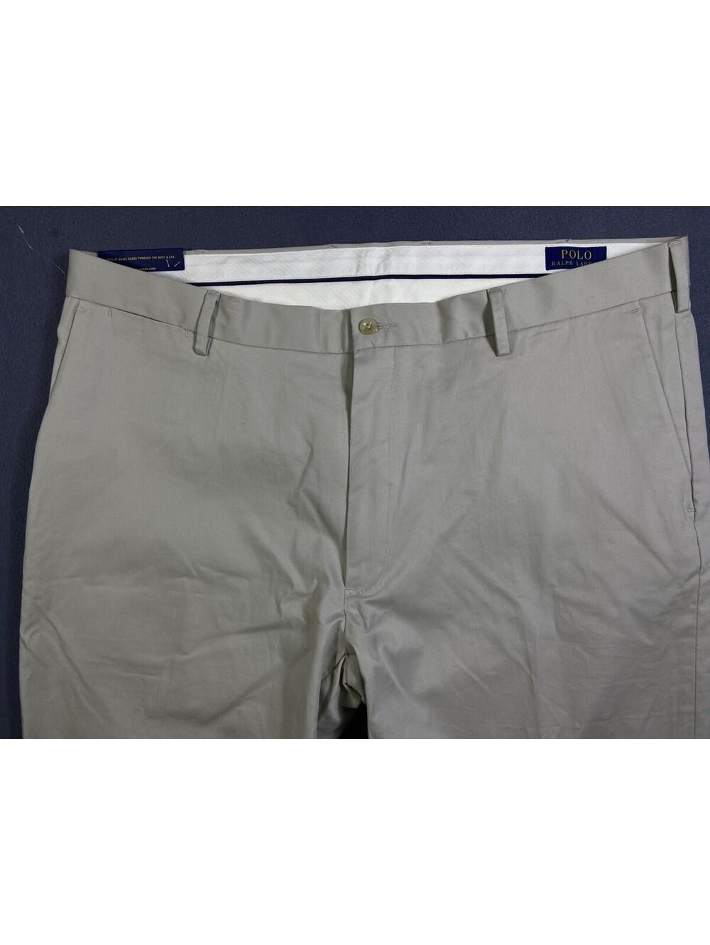 Polo Ralph Lauren Stretch Classic Chino Dress Pants Men 42x36 (34)Tan Preppy NEW - Picture 3 of 13